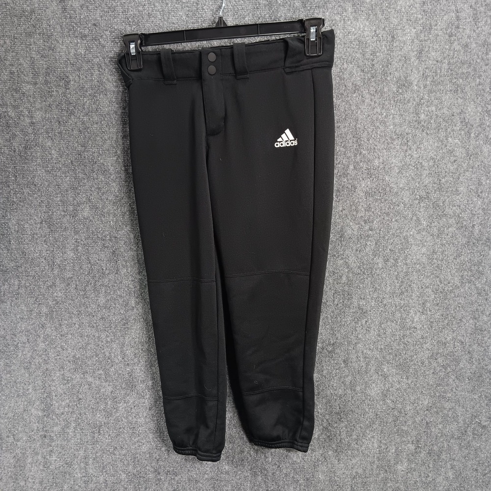 Adidas Aeroready Baseball Pants Youth Small Black Tapered Leg Pockets